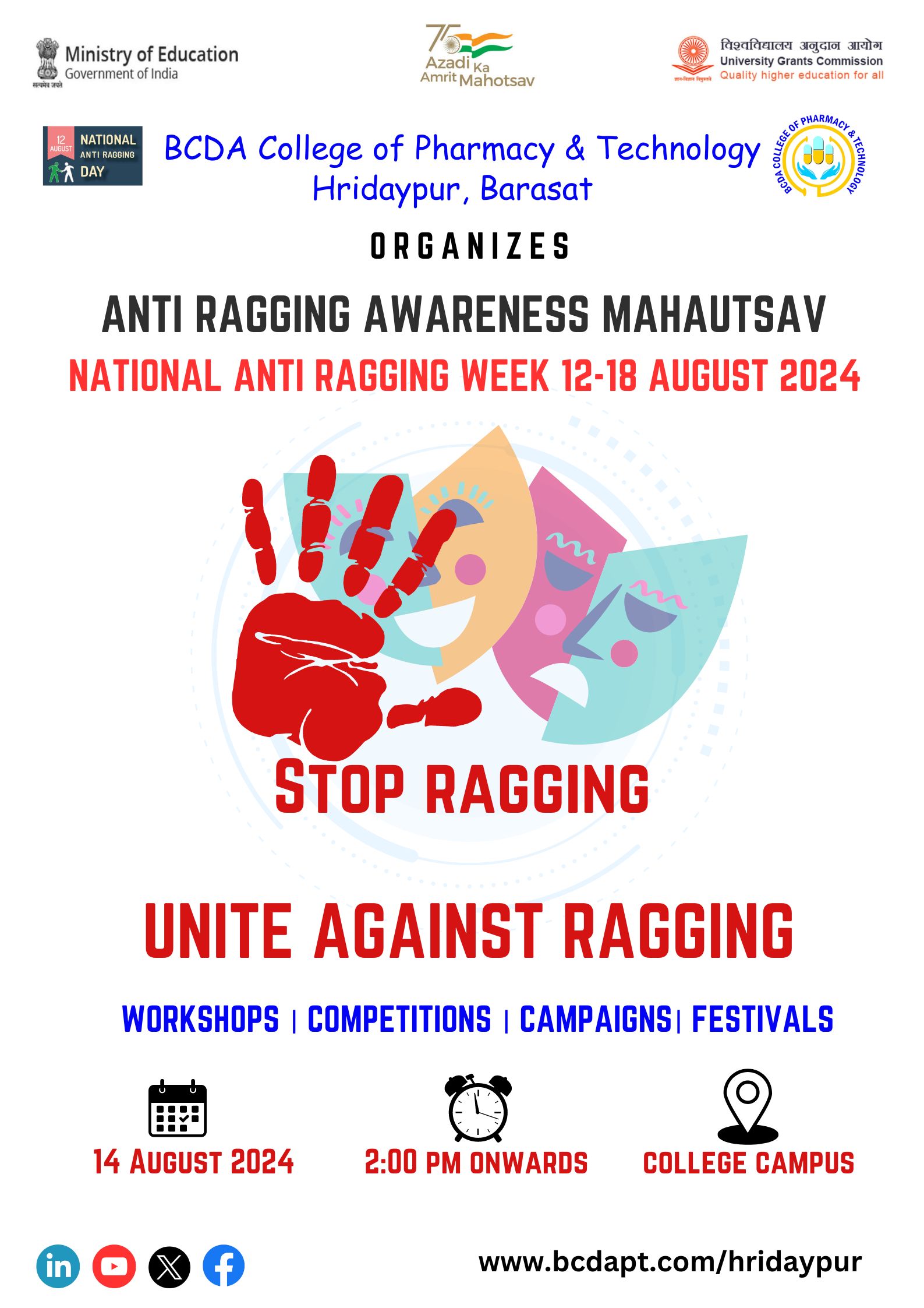 Anti Ragging Awareness Week.